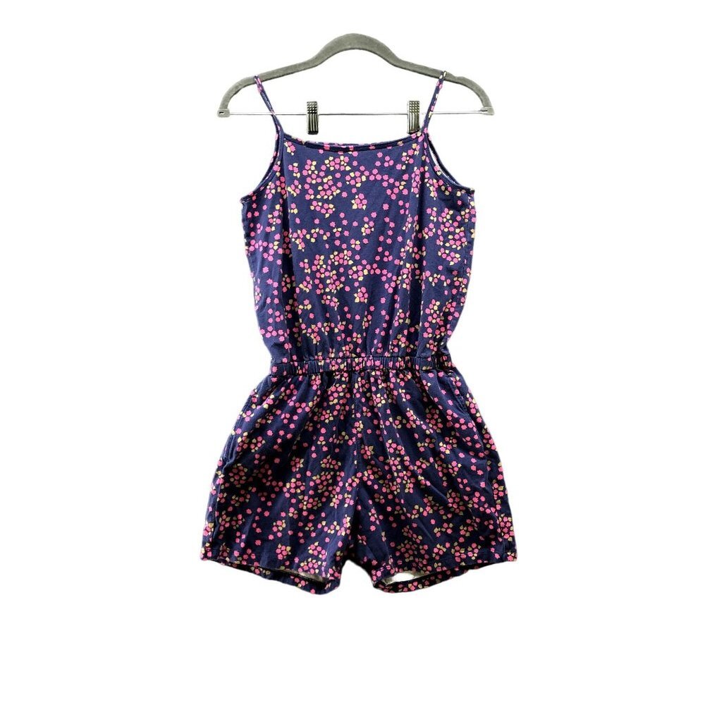 Uniqlo x Marimekko Girls Size 13 Romper Blue Pink Multicolor Floral Cami